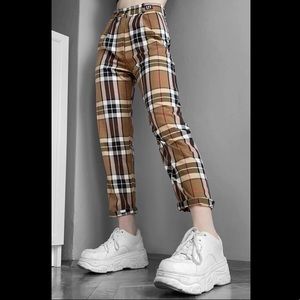 NWT Love Too True Dolls Kill Plaid Ashley Classic Trouser, US 4/UK 8